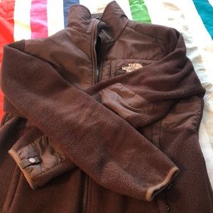 Brown north face jacket